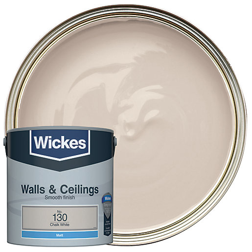 Wickes Chalk White No.130 Vinyl Matt Emulsion Paint 2.5L Wickes.co.uk