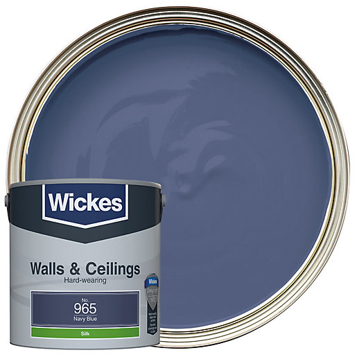 Wickes Navy Blue No. 965 Vinyl Silk Emulsion 2.5L Wickes.co.uk