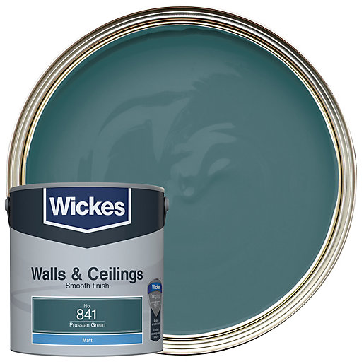 Wickes Prussian Green No. 841 Vinyl Matt Emulsion 2.5L Wickes.co.uk