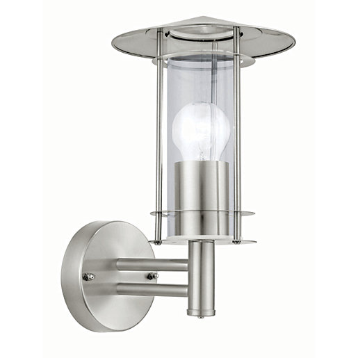 Eglo Lisio Stainless Steel Outdoor Wall Light 60W Wickes.co.uk