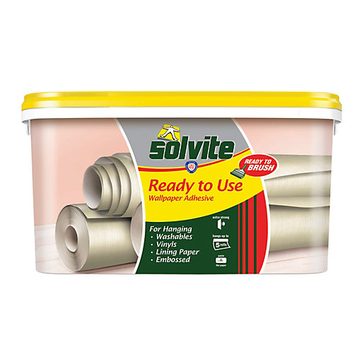 Solvite Ready To Use Wallpaper Paste 5 Roll Wickes Co Uk One wallpaper adhesive is the solvite wallpaper paste. solvite ready to use wallpaper paste 5 roll