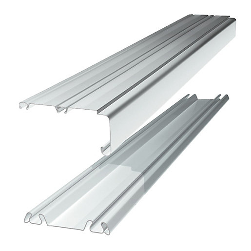 Spacepro Sliding Door Trackset White 1.21.8m Wickes.co.uk