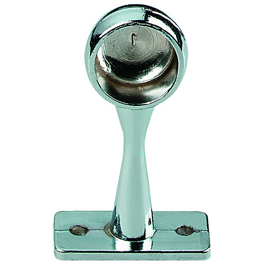 Wickes End Rail Bracket 19mm Chrome Pack of 2 Wickes.co.uk