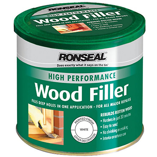 Ronseal High Performance Wood Filler White 550g Wickes