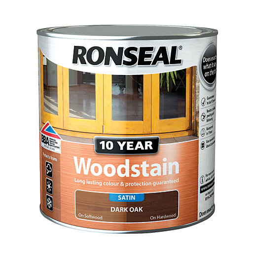Ronseal 10 Year Woodstain Dark Oak 2 5l Wickes Co Uk