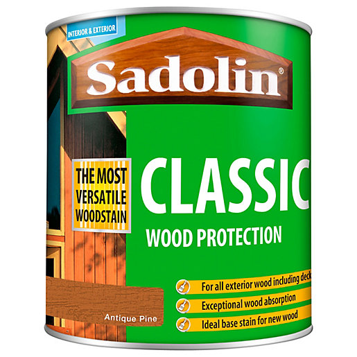 Sadolin Classic Woodstain Antique Pine 1l Wickes Co Uk