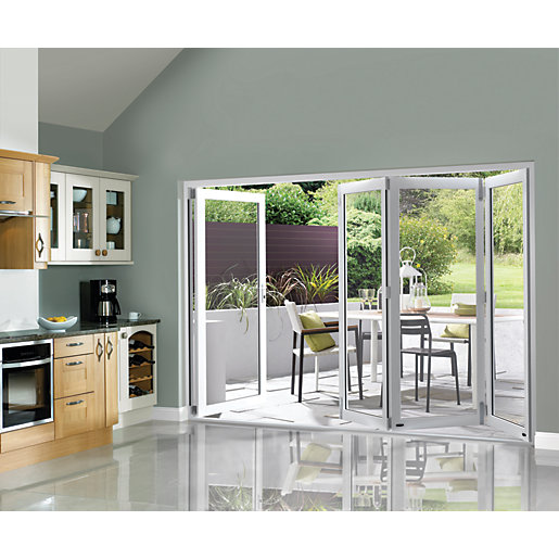 Wickes Burman Slimline Finished Bifold Door White 10ft Wide Wickes.co.uk