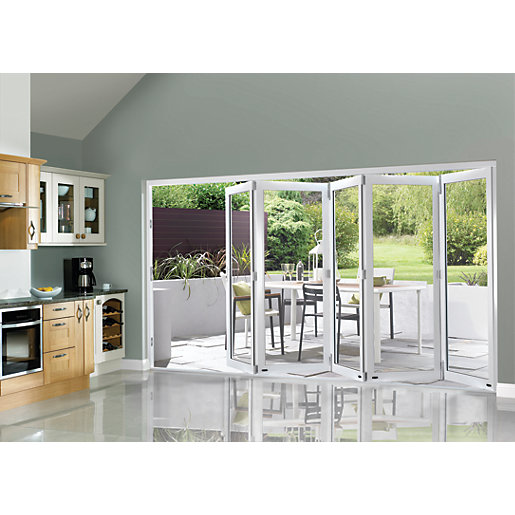Wickes Burman Slimline Finished Bifold Door White 12ft Wide Wickes.co.uk
