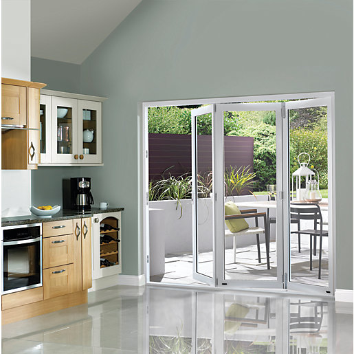 Wickes Burman Slimline Finished Bi Fold Door Set White Wickes Co Uk