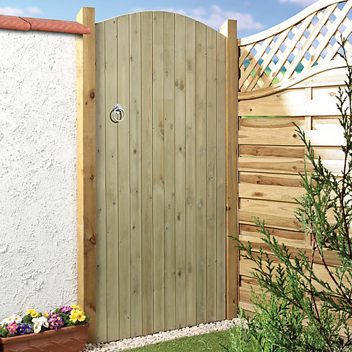 Wickes Ledged Braced Arched Top Timber Gate 915 X 1829 Mm Wickes Co Uk