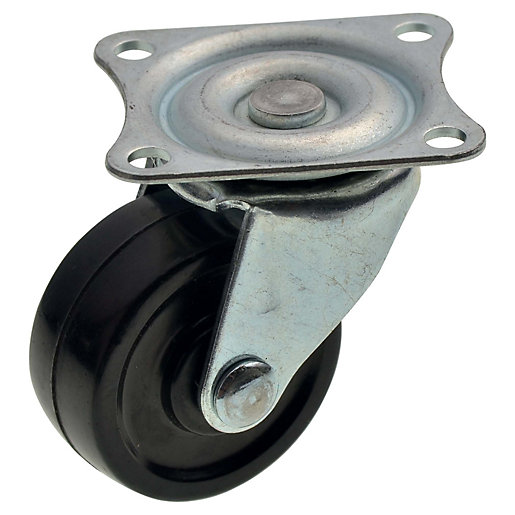 Wickes Castor Wheel With Plate 40mm Pack Of 4 Wickes Co Uk