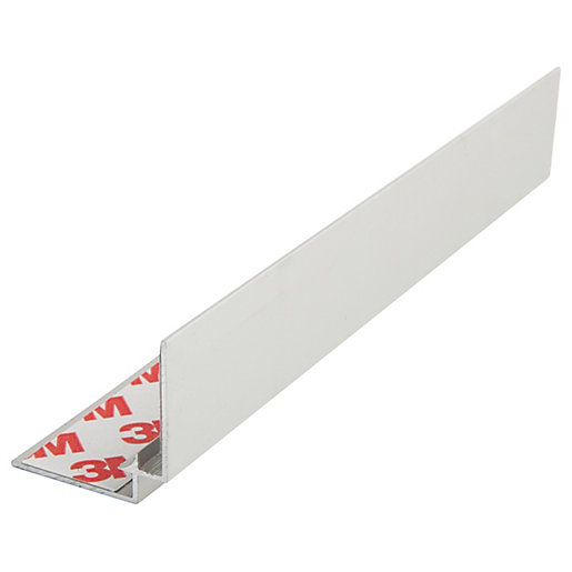 Alusplash 610mm Internal Corner Profile Aluminium Wickes.co.uk