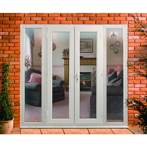 Wickes Upvc Double Glazed French Doors with 2 Side Panels 600mm - 2390