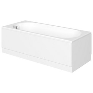 Wickes Forenza Left Hand 14 Jet Double Ended 
Reinforced LED Light Whirlpool Bath - 1700 x 750mm