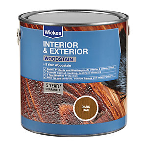 Wickes Woodstain Dark Oak 2 5l Wickes Co Uk