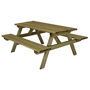 Charles Bentley FSC Timber Rectangular Garden Picnic Table