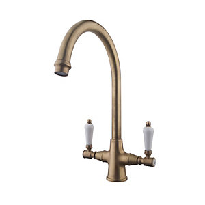 Kitchen Mixer Taps Kitchen Taps Wickes Co Uk   All Kitchen Taps Wickes Zores Monobloc Kitchen Sink Mixer Tap Antique Brass Brushed~GPID 1100349248 00