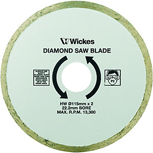 Wickes Tile Saw Diamond Cutting Blade - 110mm