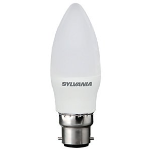 Sylvania LED Frosted B22 Candle Bulb - 5W Pack of 4