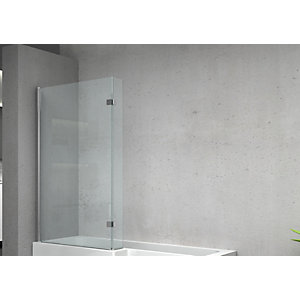 Wickes 6mm L-Shaped Shower Bath Screen for L-Shaped Baths - 1500 x 950mm