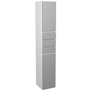 Wickes Hertford Dove Grey Tower Unit with Drawers - 300 x 1762mm