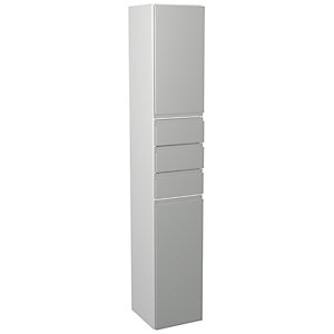 Wickes Hertford Gloss Grey Tower Unit with Drawers - 300 x 1762mm