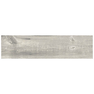 Wickes Maine Grey Wood Effect Porcelain Wall & Floor Tile - 225 x 900mm - Sample