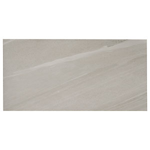 Wickes Olympia™ Grey Polished Sandstone Porcelain Wall & Floor Tile - 600 x 300mm - Sample