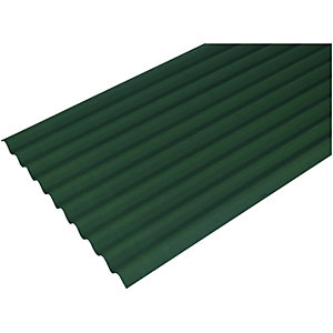Green Bitumen Corrugated Roof Sheet, Clear Corrugated Roofing Sheets Wickes