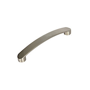 Wickes Curved Pull Door Handle Brushed Nickel 144mm Pack Of 2 Wickes Co Uk