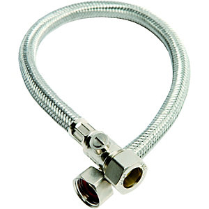 Primaflow Flexible Compression Tap Connector With Isolating Valve - 15 X 12 X 500mm