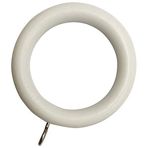 Wickes 28mm Wooden Rings White 10 Pack