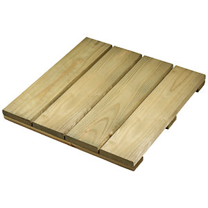Wickes Softwood Pine Deck Tile 24 X, Softwood Floor Tiles