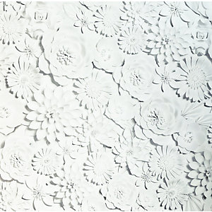 Arthouse 3D Flower Wall White Wallpaper 10.05m x 53cm