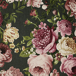 Arthouse Tapestry Floral Charcoal & Pink Wallpaper 10.05m x 53cm