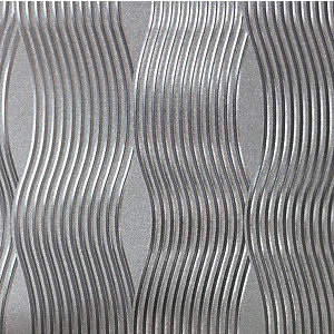 Arthouse Wave Silver Foil Wallpaper 10.05m x 53cm