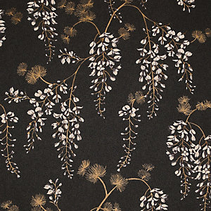 Arthouse Wisteria Floral Black & Gold Wallpaper 10.05m x 53cm