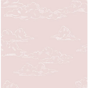 Superfresco Easy Vintage Cloud Pink Wallpaper 10m