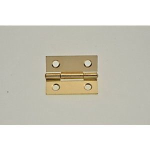 Wickes Butt Hinge - Brass 38mm Pack of 2