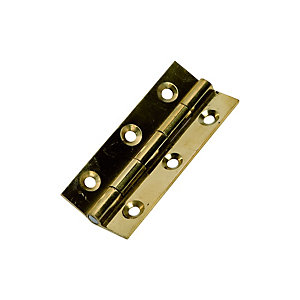Wickes Butt Hinge - Solid Brass 63mm Pack of 2