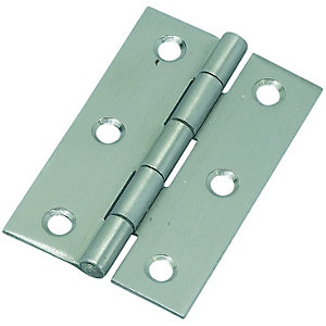 Wickes Butt Hinge - Stainless Steel 76mm Pack of 2