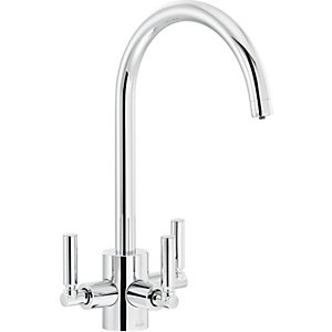 Abode Orcus Aquifier Dual Lever Filter Sink Tap - Chrome