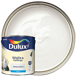 Dulux Matt Emulsion Paint - White Cotton - 2.5L