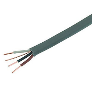 Wickes 3 Core & Earth Cable - Grey 1.5mm2 x 50m