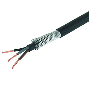 Wickes 3 Core Steel Wire Armoured Cable - 1.5mm2 x 25m
