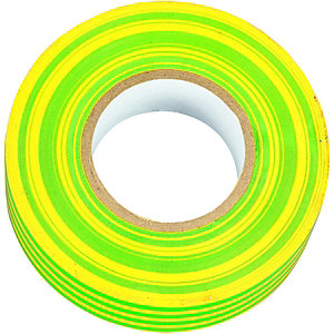 Wickes Electrical Insulation Tape - Green & Yellow 20m Pack of 10