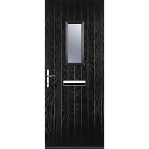 Euramax 1 Square Black Right Hand Composite Door