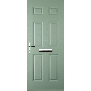 Euramax 6 Panel Chartwell Green Right Hand Composite Door