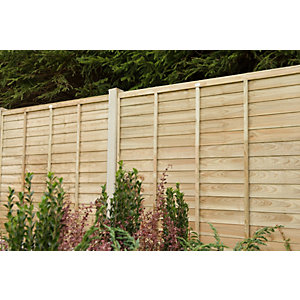 Wickes Pressure Treated Overlap Fence Panel - 6 x 6ft
