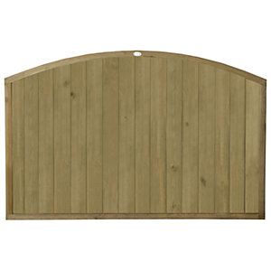 Forest Garden Vertical Domed Top Tongue & Groove Fence Panel - 6 x 4ft Multi Packs